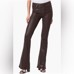 PAIGE LouLou Exposed Button High Waist Flare Jeans (Chicory Luxe Coating) Size25